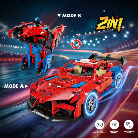 BOBOBELL 2 in 1 Remote Control Racing Car Building Blocks