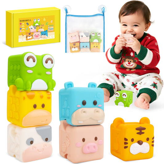 BOBOBELL Animal Soft Baby Blocks