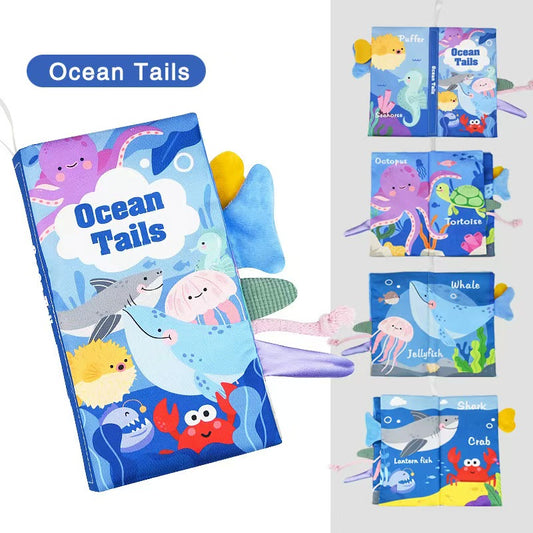 BOBOBELL Baby Toys 0-6 Months-Crinkle Books for Babies Soft Cloth Sensory Touch Feel Book 6-12 Months