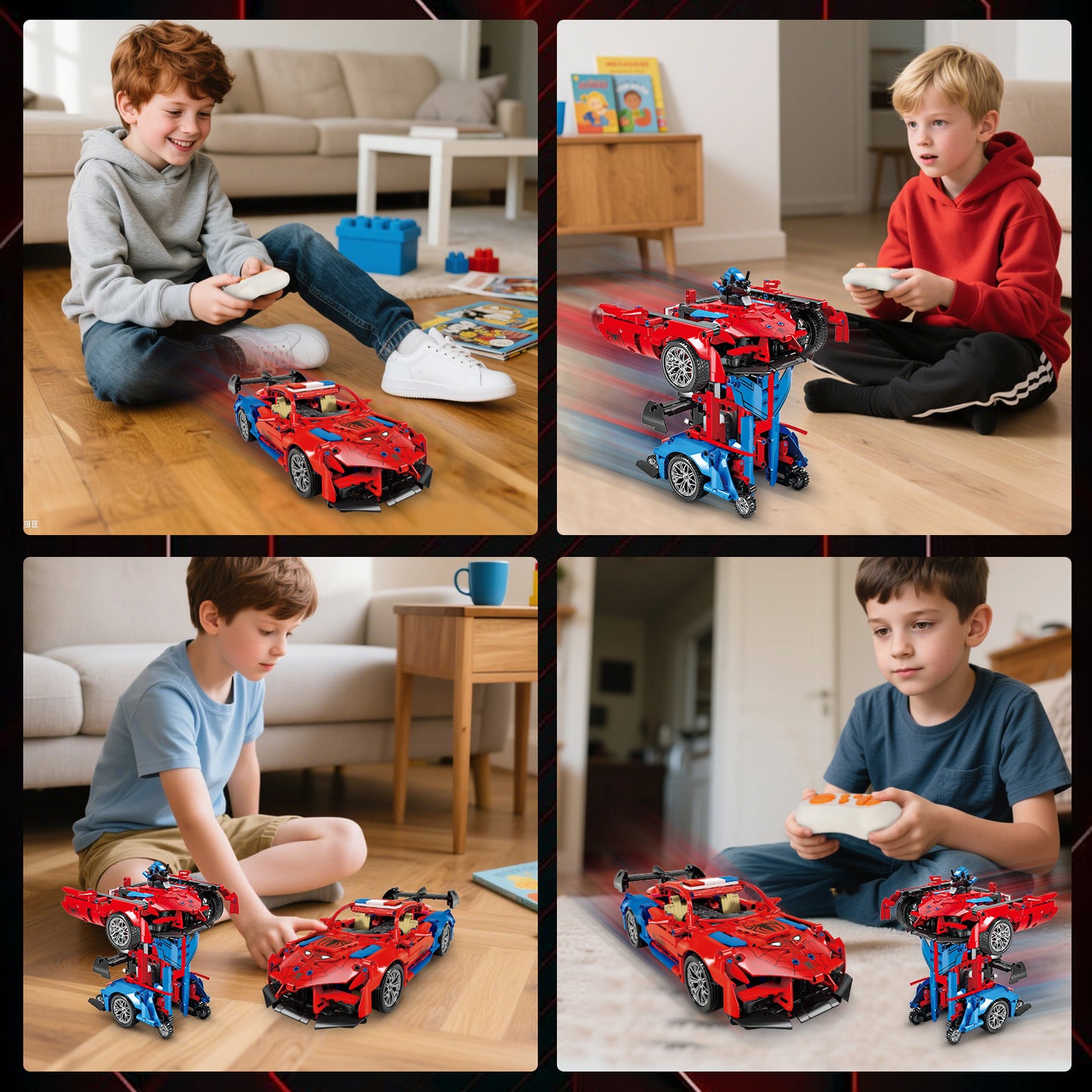 BOBOBELL 2 in 1 Remote Control Racing Car Building Blocks