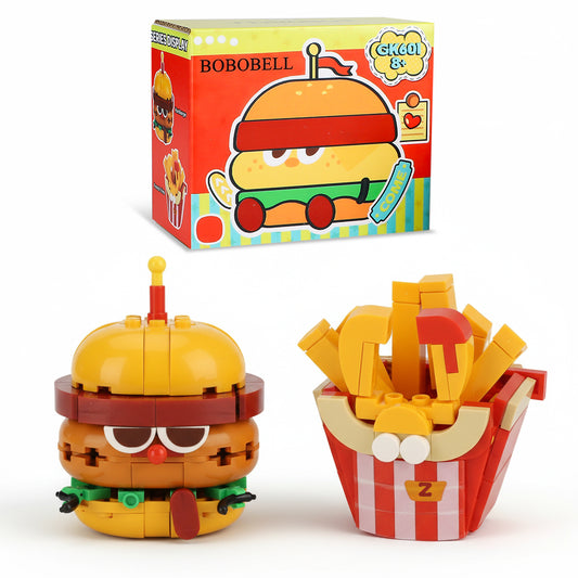 BOBOBELL Hamburger and fries building block set