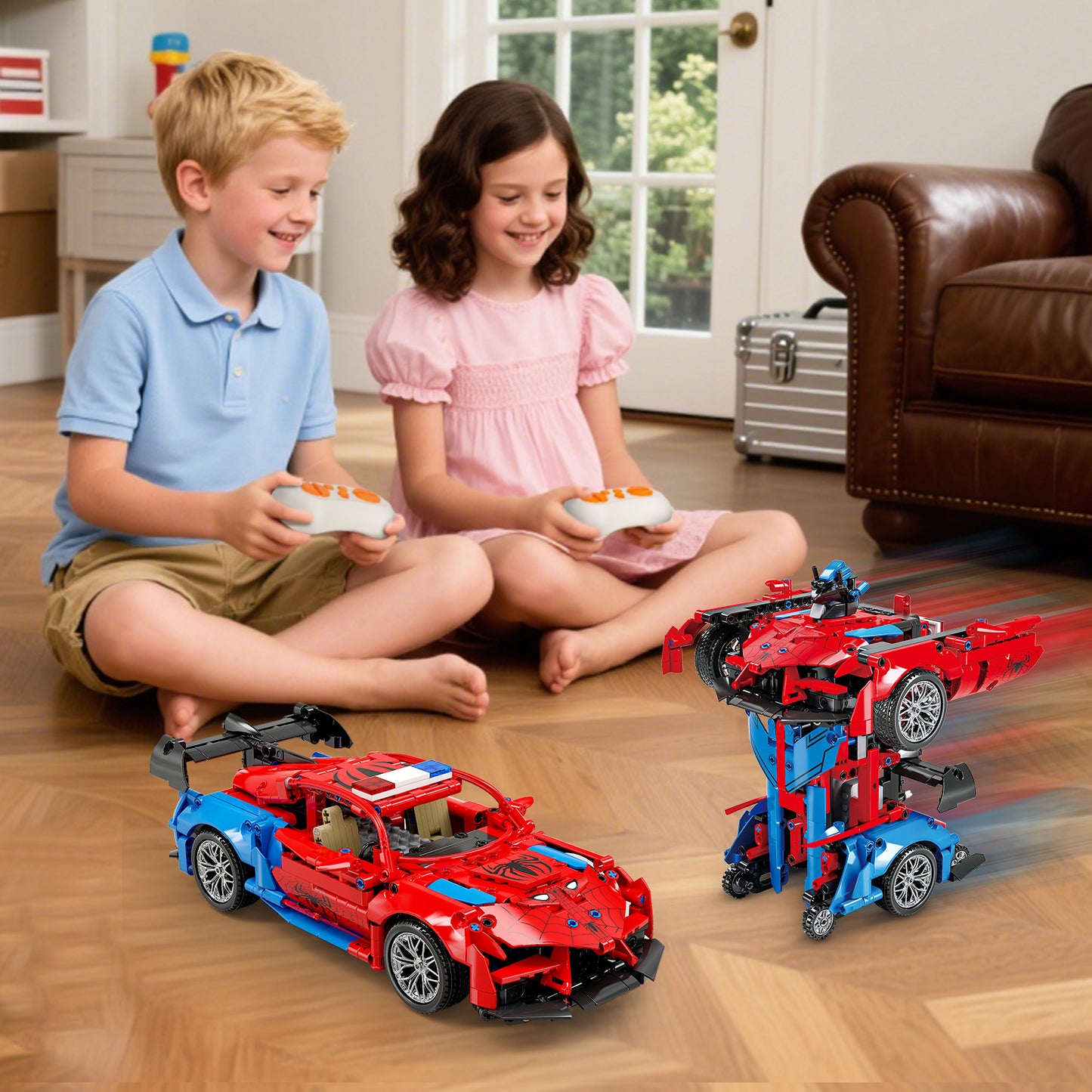 BOBOBELL 2 in 1 Remote Control Racing Car Building Blocks