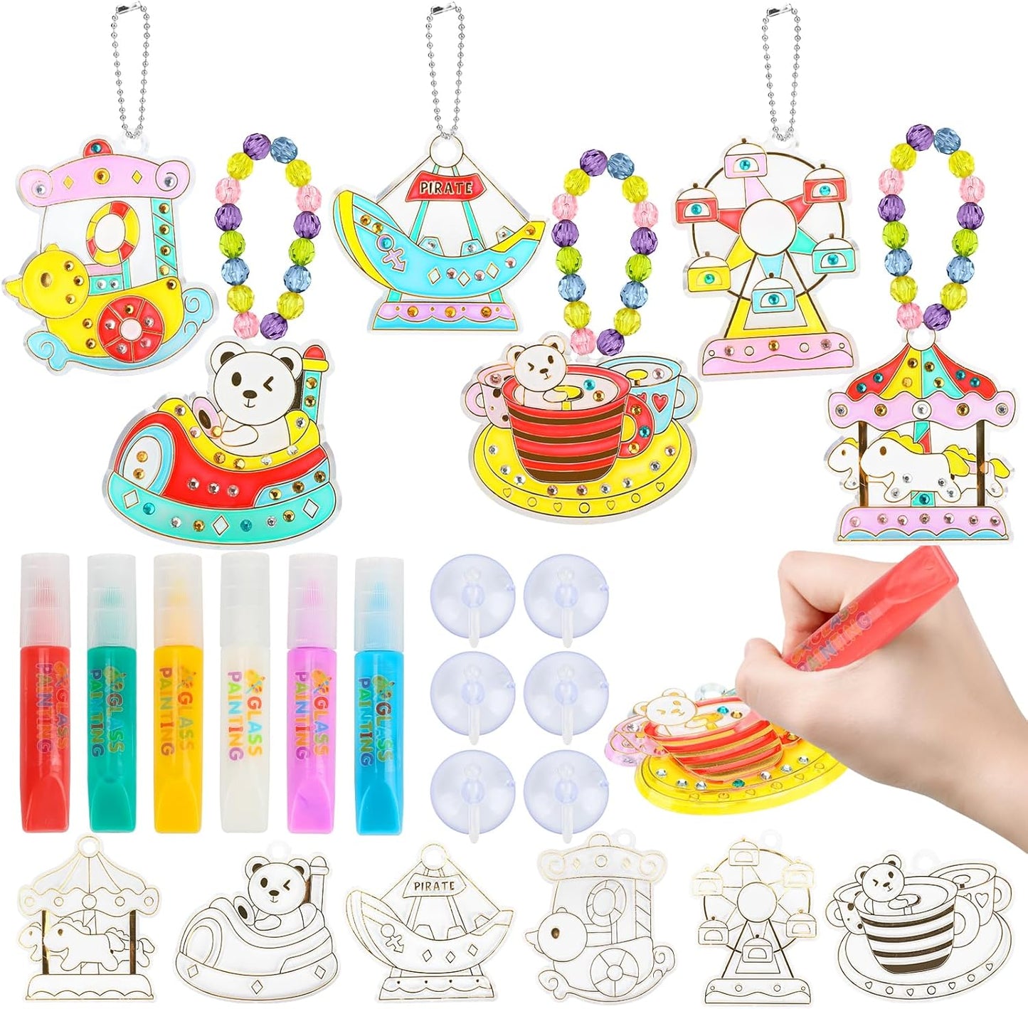 BOBOBELL DIY Window Art Suncatchers Kit for Kids