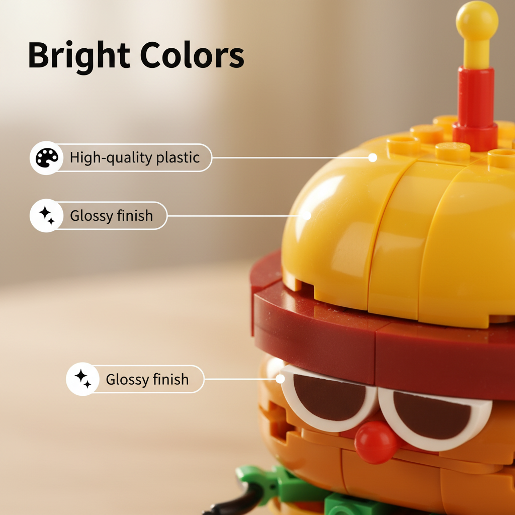 BOBOBELL Hamburger and fries building block set