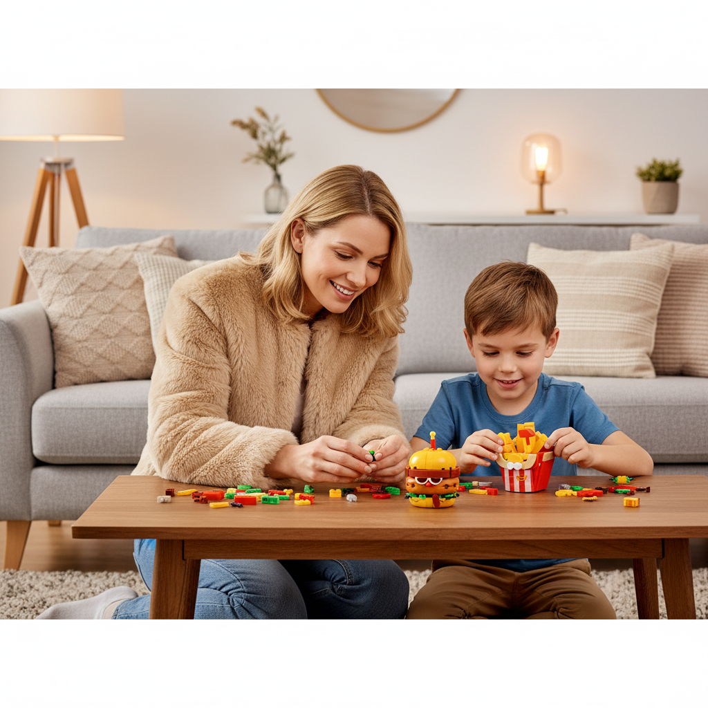 BOBOBELL Hamburger and fries building block set